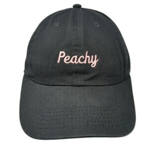 Newhattan Baseball Cap Black One Size Peachy Pink J Galt NY Slideback Cotton hat